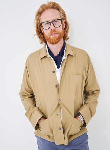 Regenerative Cotton Khaki Shirt Jacket