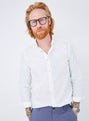 Regenerative Cotton White Poplin Nehru Shirt