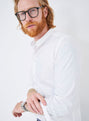 Regenerative Cotton White Poplin Nehru Shirt Pre-order Neem Global 