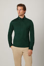 Racing Green Long Sleeve Polo Shirt