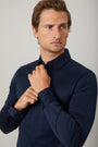 Inkwell Navy Long Sleeve Polo Shirt