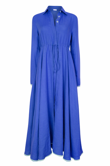 Amalfi Long Dress in Klein Blue