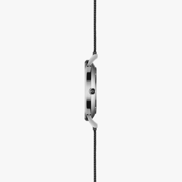 White Solar Watch | Black Mesh