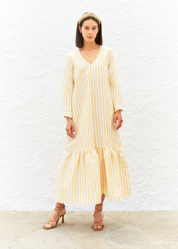 Vestido Rayas Amarillo