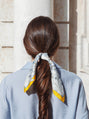 Forget Me Not - blue silk scarf 45 cm
