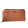 Cork Leather Zip Wallet - Rosy Brown