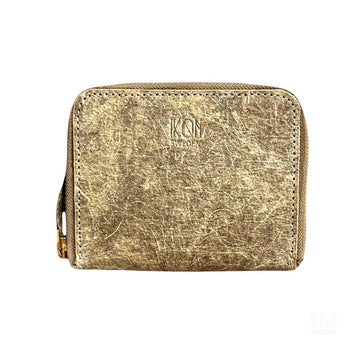 Coconut Leather Zip Wallet - Natural