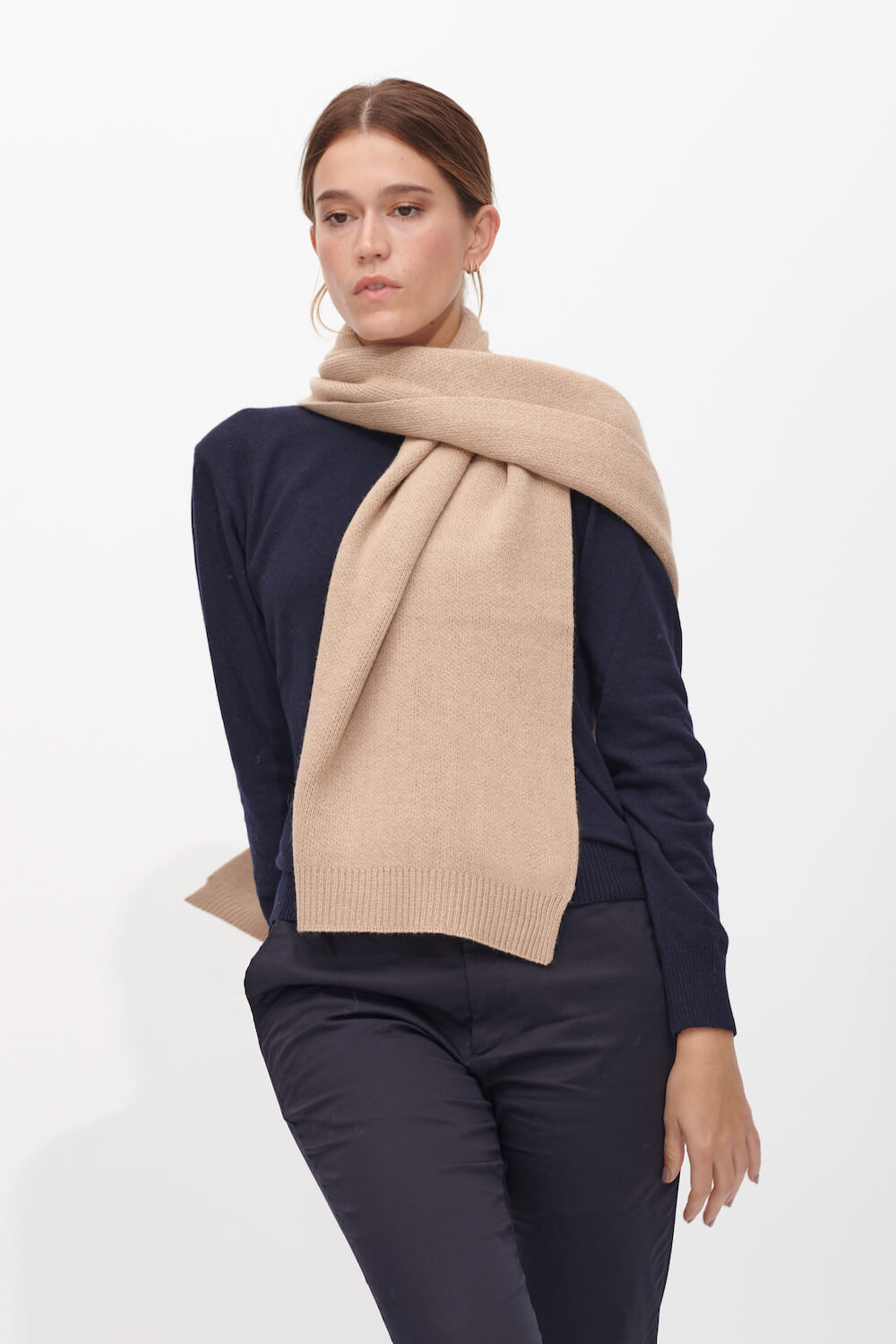 The Wool-Blend Scarf - Beige – staiy.