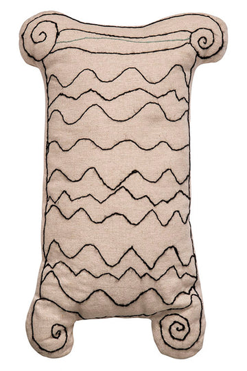 ACROPOLIS Hand embroidered cotton pillow doll