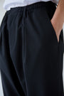 oftt - 08 - Pleated Corduroy Trousers- black- organic cotton