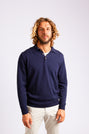 Knitted Polo Green Navy Blue