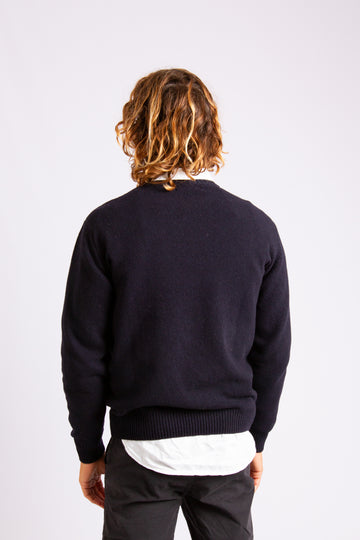 Crew Neck sweater with a fisherman plait pattern
