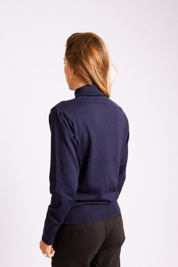Basic Turtleneck Sweater Blue