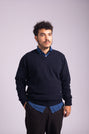 Classic Lambswool Pullover Navy Blue