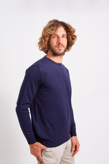 Crew Neck Sweater Dark Blue