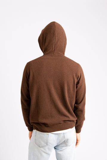 Zip Up Cardigan Brown