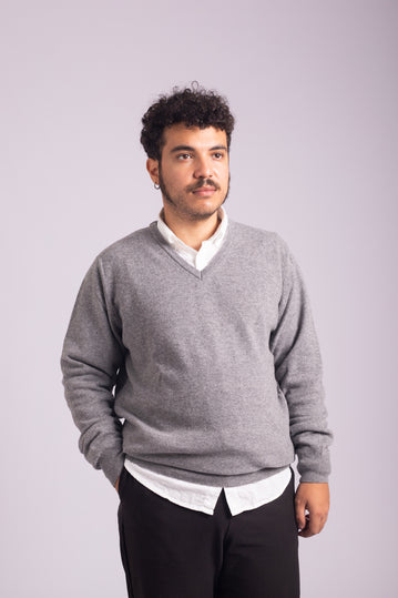 Classic Lambswool Pullover Grey