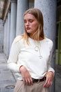 Donna Face Hand-Embroidered - Cream Jumper
