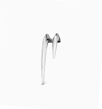 Derawan claws single earring | Sterling Silver - White Rhodium