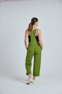 MARY-LOU Green - GOTS Organic Cotton Dungaress by Flax & Loom