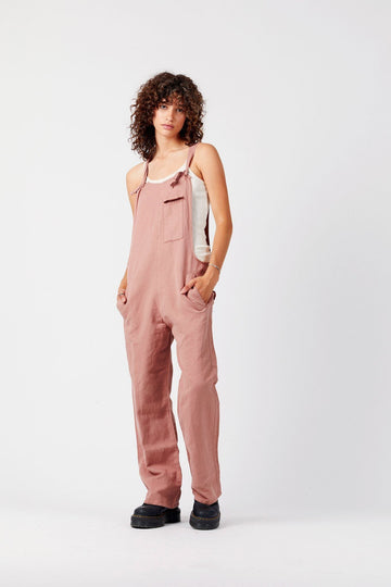 MARY-LOU Pink - GOTS Organic Cotton Dungarees by Flax & Loom