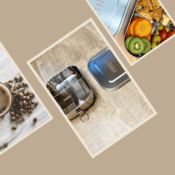 Stainless Steel DIVIDED FOOD CONTAINER - 1400ml with 3-way compartments