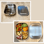 Stainless Steel DIVIDED FOOD CONTAINER - 1400ml with 3-way compartments