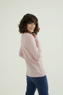 Long Sleeves T-shirt Esterella V-Neck, Powder Pink