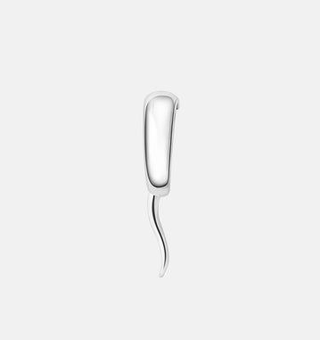 Gili bold sculptural single earring | Sterling Silver - White Rhodium