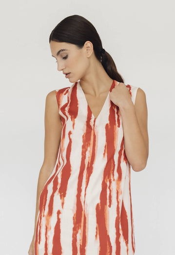 V07 Dress Damo Tile print