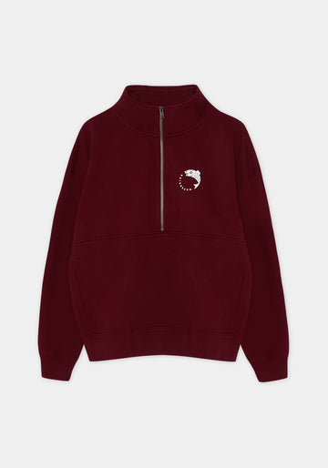 Fisch Troyer Sweater dark burgundy