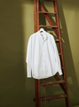 Regenerative Cotton White Poplin Nehru Shirt