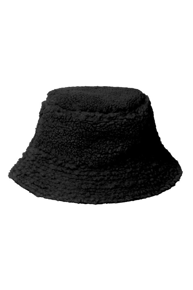 Black Sherpa Lined Bucket Hat