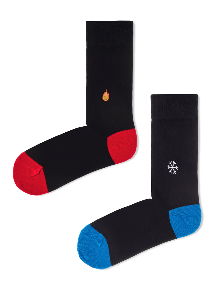 Soxy Gamer For Life Lot de 6 paires de chaussettes pour homme Motif  manettes de jeu Noir avec talon et orteils colorés Taille 39-45