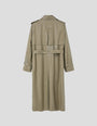 Belted Tencel-Blend Trench Coat