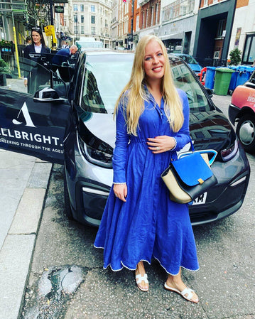 Amalfi Long Dress in Klein Blue