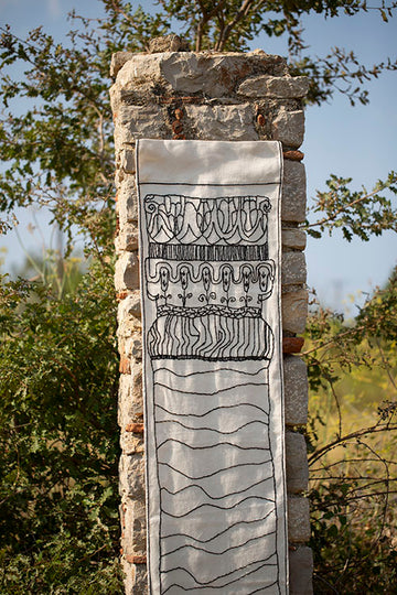 IONIC Hand embroidered cotton wall hanging