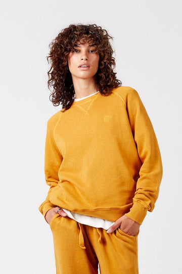 ANTON Women's - GOTS Organic Cotton Crew Mustard