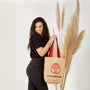 jute bag with beflamboyant's co-founder