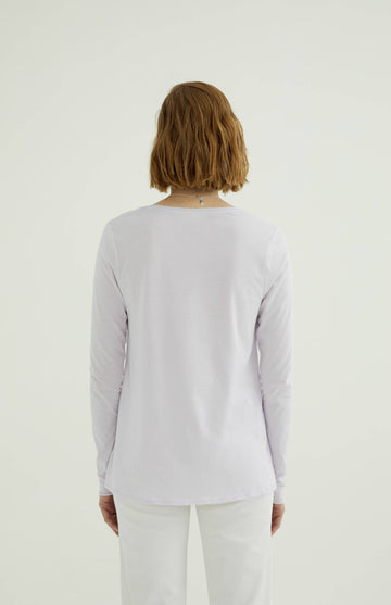 Long Sleeves T-shirt Esterella V-Neck, Orchid Tint