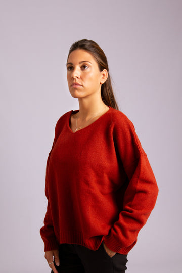 Oversized Pullover Terracota