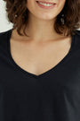 Long Sleeves T-shirt Esterella V-Neck, Anthra