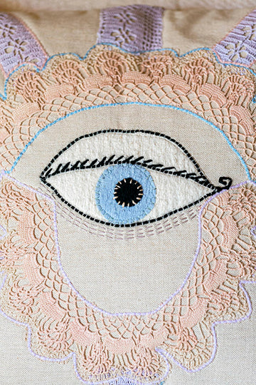 MEDEA Hand Embroidered Cotton Pillowcase  