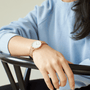 White Mini Solar Watch | Black Mesh