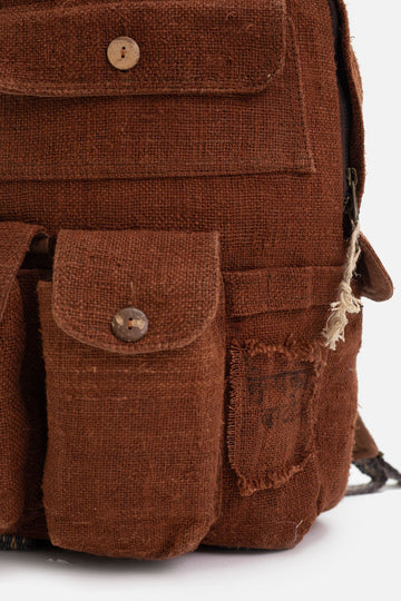 Multipockets Backpack 100% Hemp