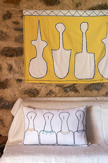 MOIRAI Hand Embroidered Cotton Pillowcase 