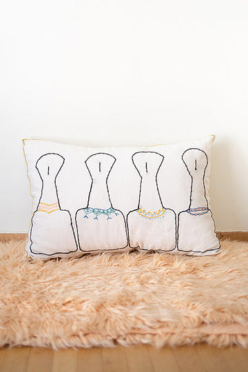 MOIRAI Hand Embroidered Cotton Pillowcase 