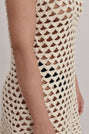 Hand Crochet Dress In Ecru