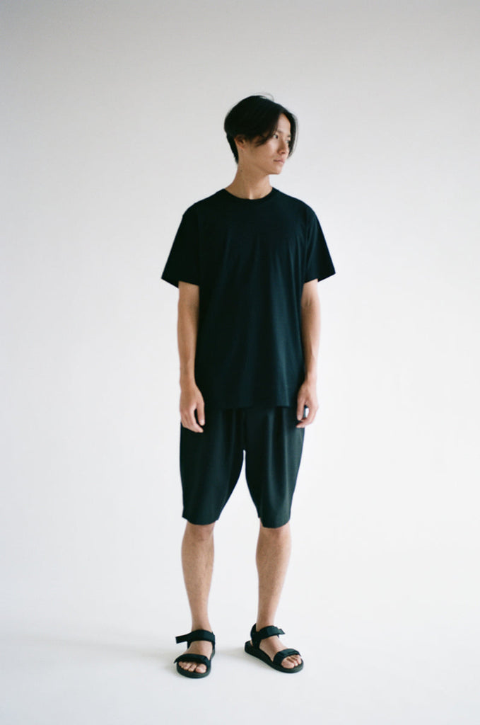 oftt - 07 - Pleated Shorts-black- wool blend
