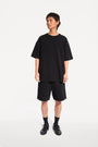 oftt - 01 - oversized waffle t - black - organic cotton - image 1